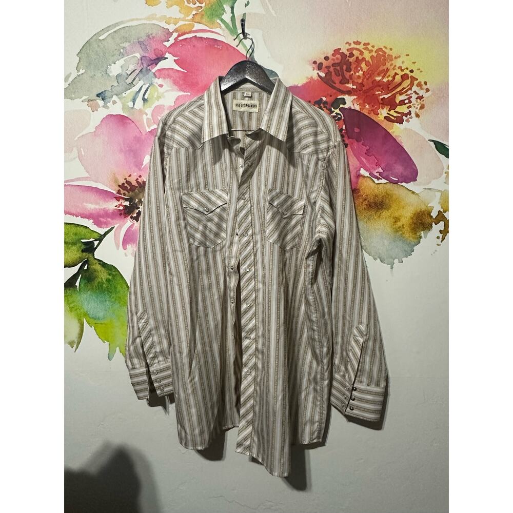 Cody James Men's XXL Authentic Western Apparel Pearl Snap Shirt Long Sleeve